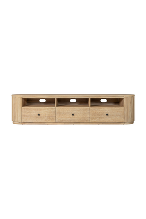 3-Drawer Natural Acacia TV Stand | OROA Modern Jacobson | Oroa.com
