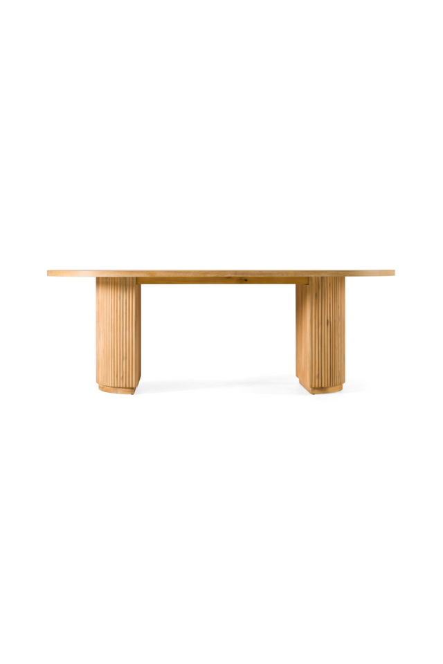 Natural Acacia Oval Dining Table | OROA Modern Jacobson | Oroa.com