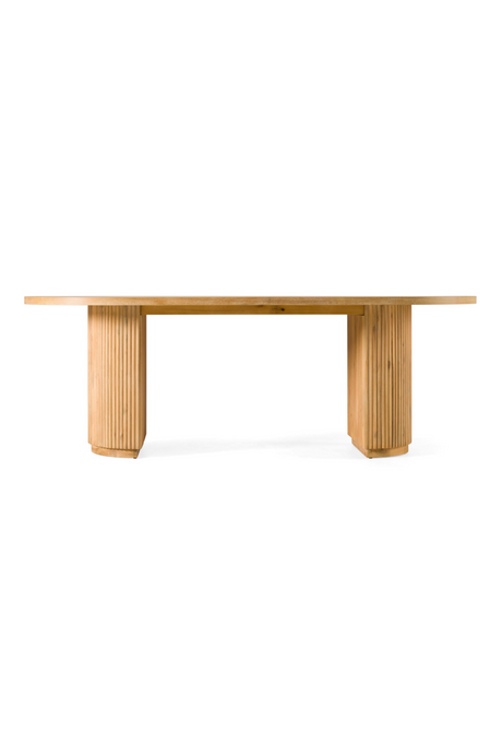 Natural Acacia Oval Dining Table | OROA Modern Jacobson | Oroa.com