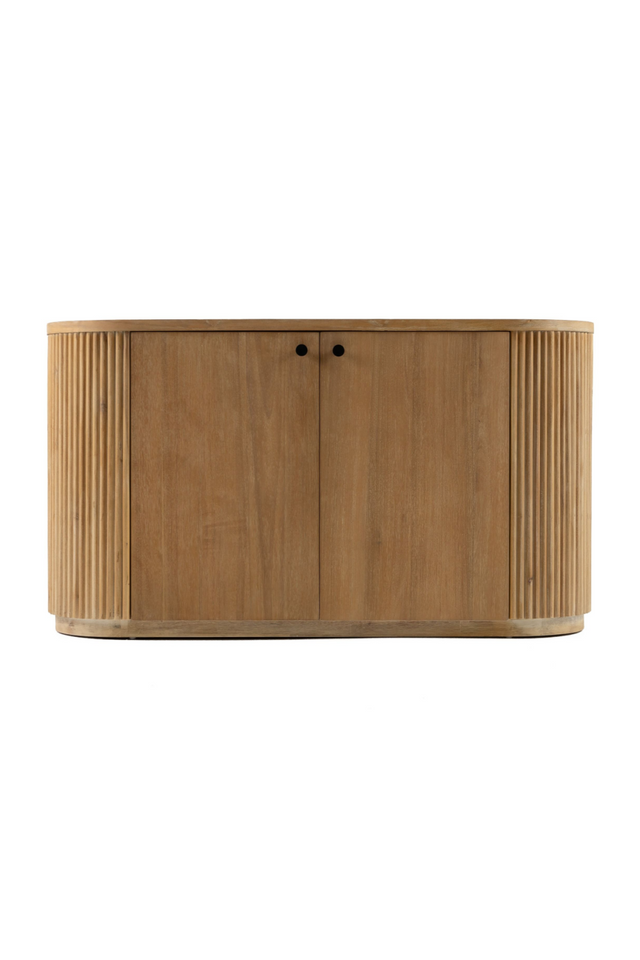 Ribbed Natural Acacia 2-Door Sideboard | OROA Modern | Oroa.com