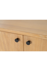 Ribbed Natural Acacia 2-Door Sideboard | OROA Modern | Oroa.com