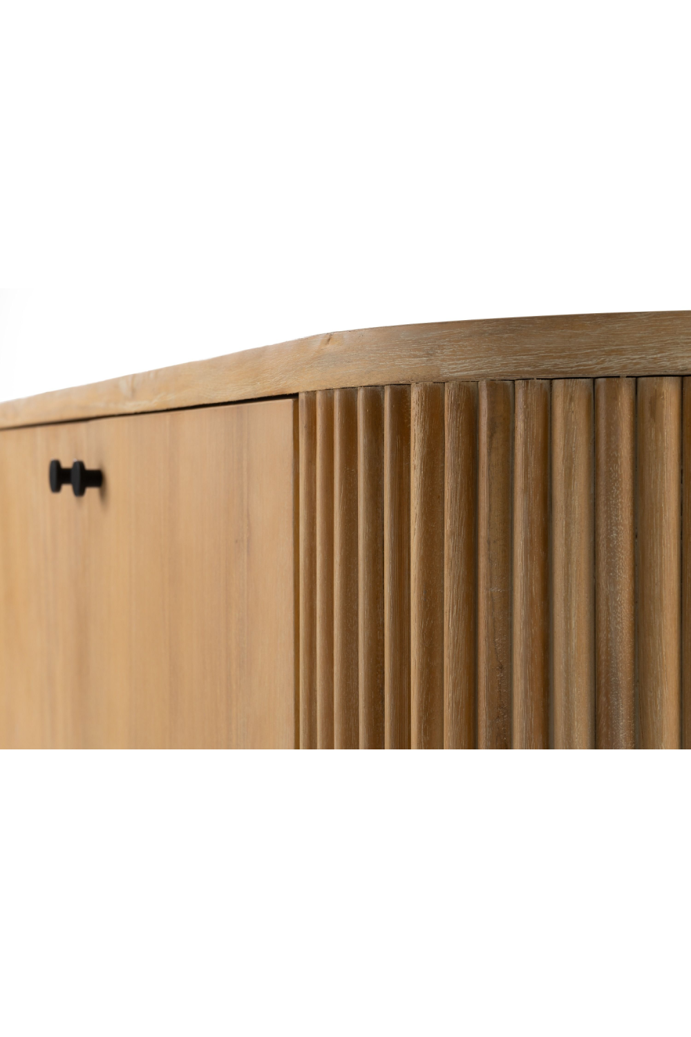 Ribbed Natural Acacia 2-Door Sideboard | OROA Modern | Oroa.com