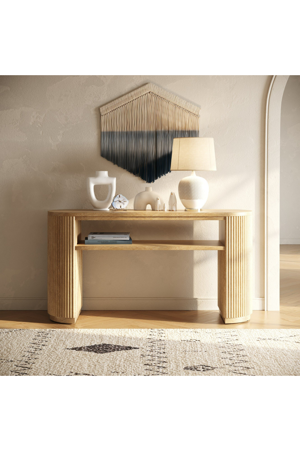 Natural Acacia Console Table | OROA Modern Jacobson | Oroa.com