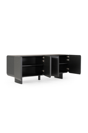 Black Lacquered 4-Door Sideboard | OROA Modern Steven | Oroa.com