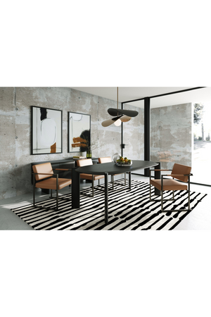 Black Wooden Oval Dining Table | OROA Modern Steven | Oroa.com