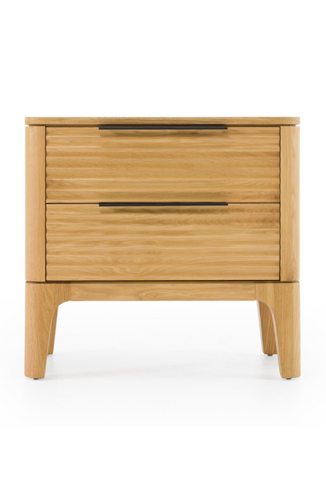 2-Drawer Solid Oak Nightstand | OROA Modern Seattle | Oroa.com
