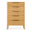 5-Drawer Solid Oak Chest by OROA Modern Seattle