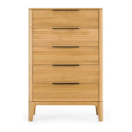 5-Drawer Solid Oak Chest by OROA Modern Seattle