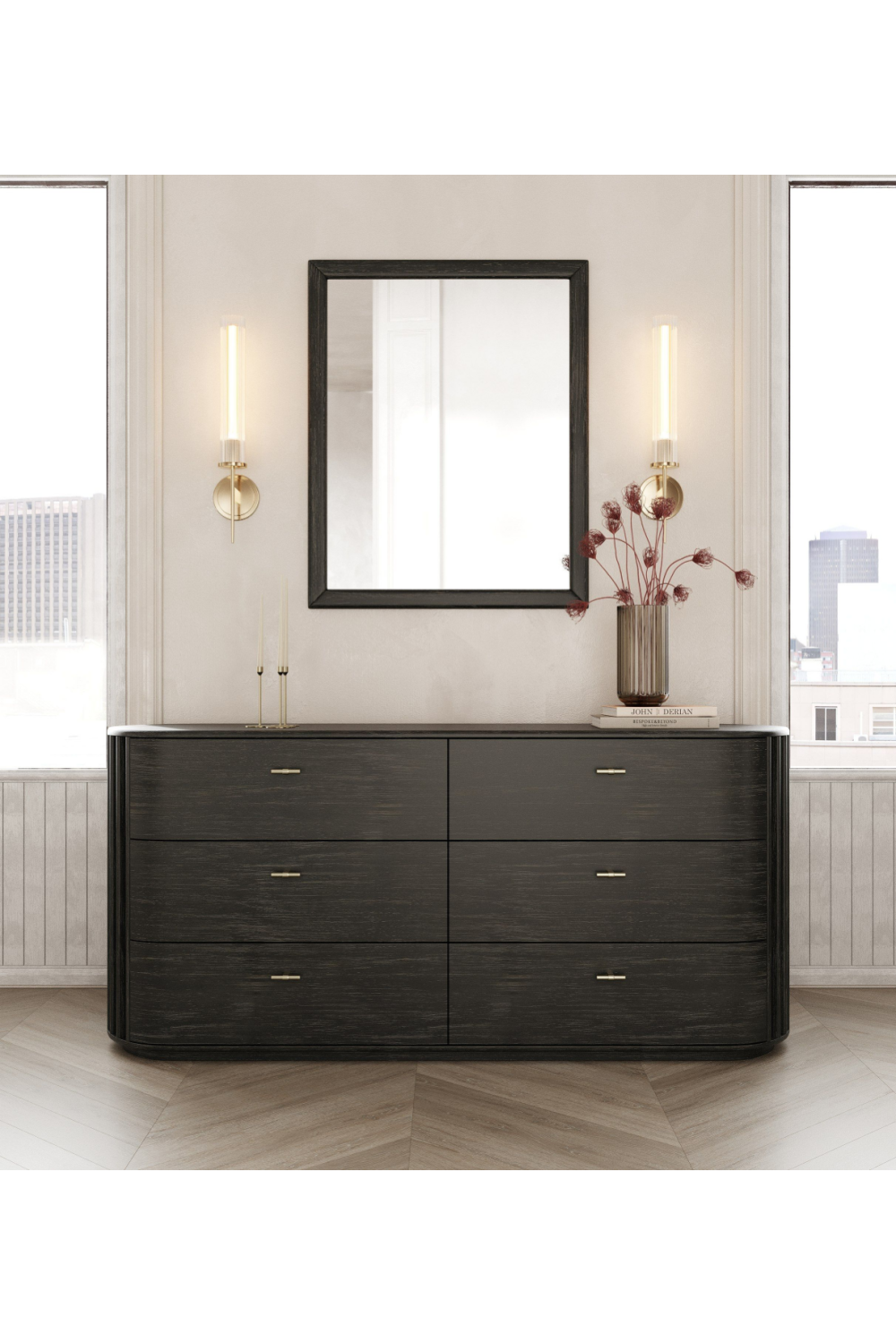Solid Acacia 6-Drawer Dresser | OROA Modern Fields | Oroa.com