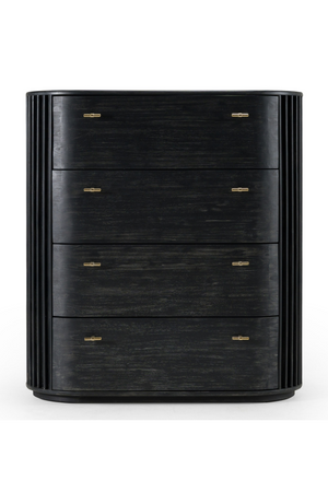 Black Acacia 4-Drawer Chest | OROA Modern Fields | Oroa.com