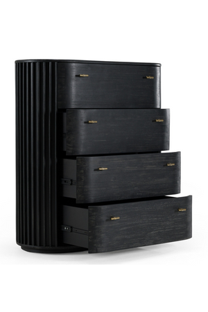 Black Acacia 4-Drawer Chest | OROA Modern Fields | Oroa.com