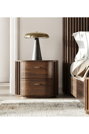 Solid Acacia 2-Drawer Nightstand | OROA Modern Fields | Oroa.com