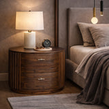 Solid Acacia 2-Drawer Nightstand | OROA Modern Fields
