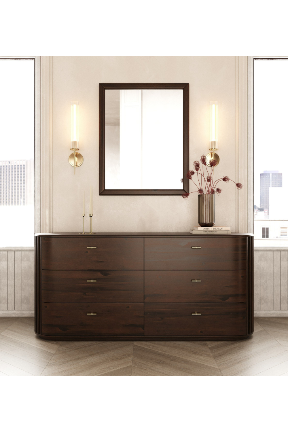 Solid Acacia 6-Drawer Dresser | OROA Modern Fields | Oroa.com