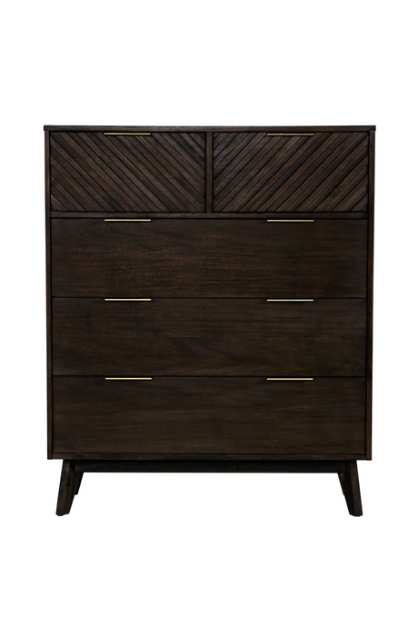 Acacia Chevron 5-Drawer Chest | OROA Modern Daisy | Oroa.com