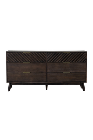 Dark Acacia 6-Drawer Dresser | OROA Modern Daisy | Oroa.com