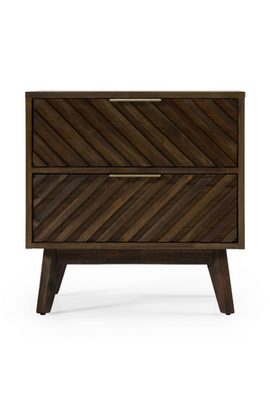 Acacia Chevron 2-Drawer Nightstand | OROA Modern Daisy | Oroa.com