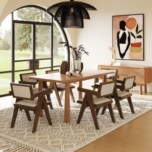   Natural Acacia Dining Table | Oroa.com