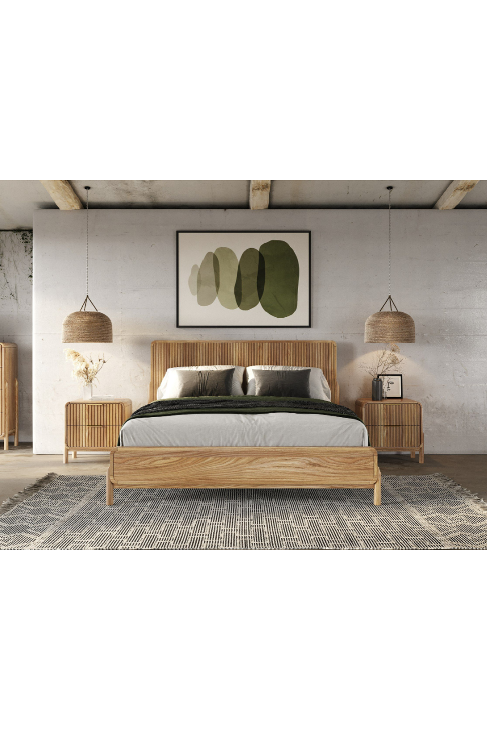 Natural Oak Slatted Bed | OROA Modern Mikala | Oroa.com