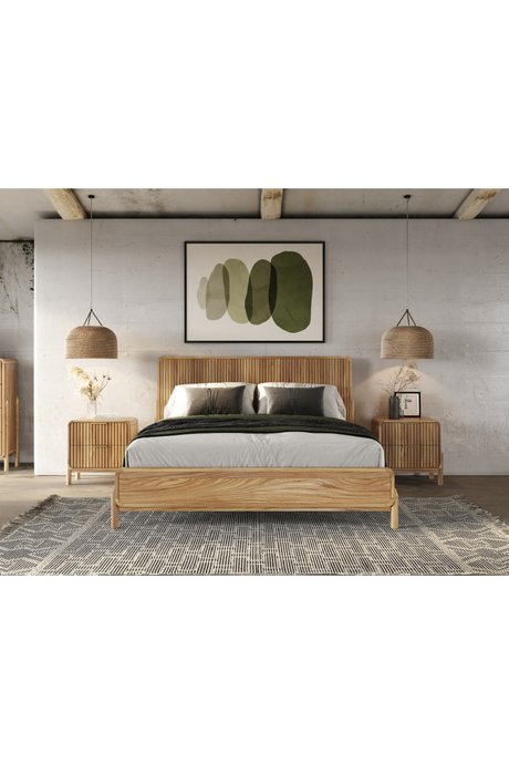 Natural Oak Slatted Bed | OROA Modern Mikala | Oroa.com
