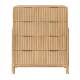Natural Oak 4-Drawer Chest | OROA Modern Mikala | Oroa.com