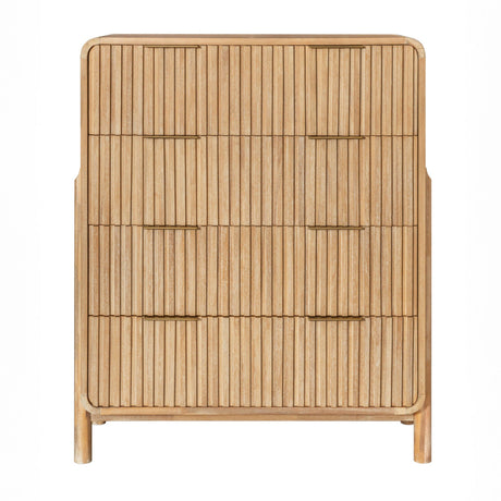 Natural Oak 4-Drawer Chest | OROA Modern Mikala | Oroa.com
