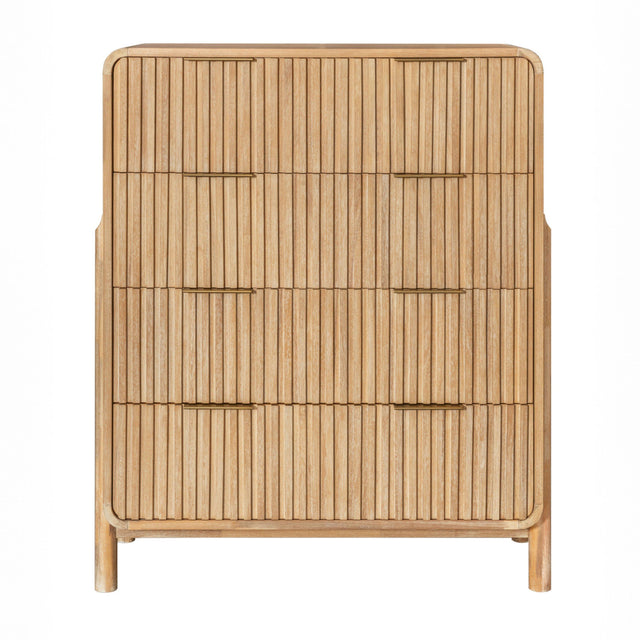 Natural Oak 4-Drawer Chest | OROA Modern Mikala | Oroa.com