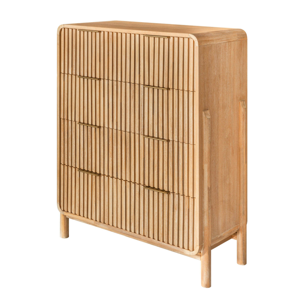   Natural Oak 4-Drawer Chest | Oroa.com