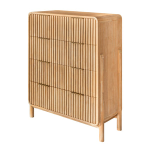   Natural Oak 4-Drawer Chest | Oroa.com