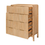 Natural Oak 4-Drawer Chest | OROA Modern Mikala | Oroa.com