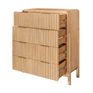   Natural Oak 4-Drawer Chest | Oroa.com
