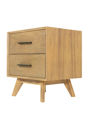 2-Drawer Acacia Wood Nightstand | OROA Modern Claire | Oroa.com