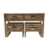 Nutmeg Acacia Console & End Table Set | OROA Modern Mandy