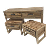 Nutmeg Acacia Console & End Table Set | OROA Modern Mandy