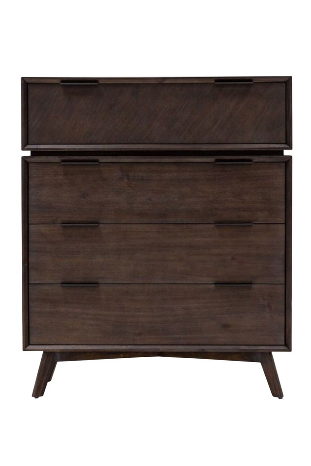 Brown Acacia 4-Drawer Chest | OROA Modern Roger | Oroa.com
