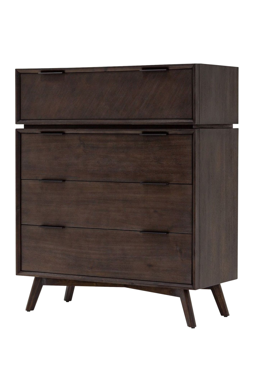 Brown Acacia 4-Drawer Chest | OROA Modern Roger | Oroa.com