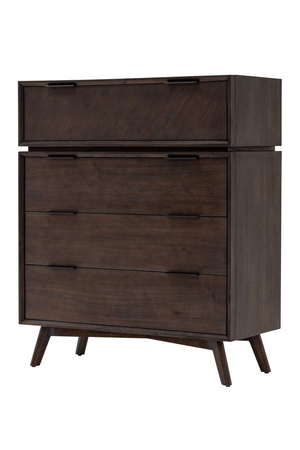 Brown Acacia 4-Drawer Chest | OROA Modern Roger | Oroa.com