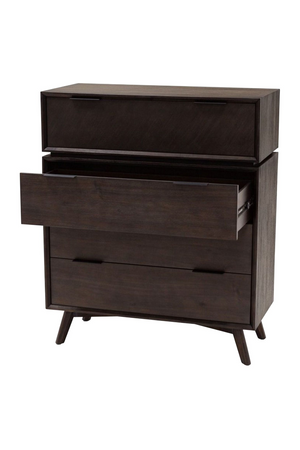 Brown Acacia 4-Drawer Chest | OROA Modern Roger | Oroa.com