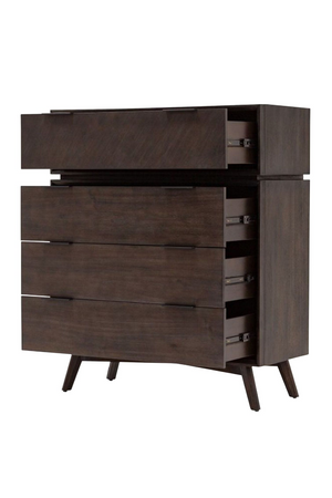 Brown Acacia 4-Drawer Chest | OROA Modern Roger | Oroa.com