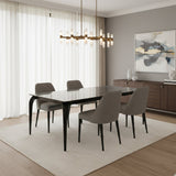 Black Ceramic Extendable Dining Table | OROA Modern Alberta