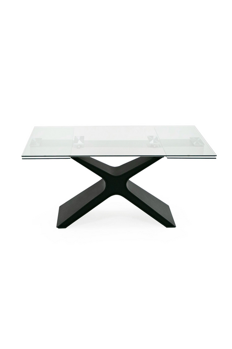 Black Glass Extendable Dining Table | OROA Modern Adler | Oroa.com