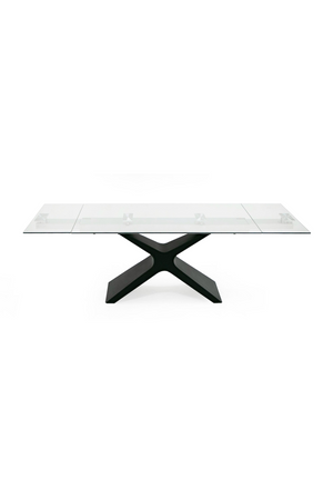 Black Glass Extendable Dining Table | OROA Modern Adler | Oroa.com
