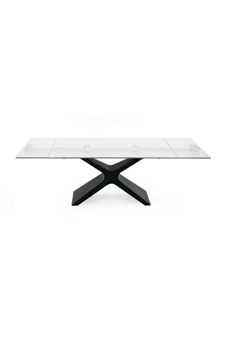 Black Glass Extendable Dining Table | OROA Modern Adler | Oroa.com