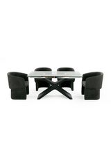 Black Glass Extendable Dining Table | OROA Modern Adler | Oroa.com