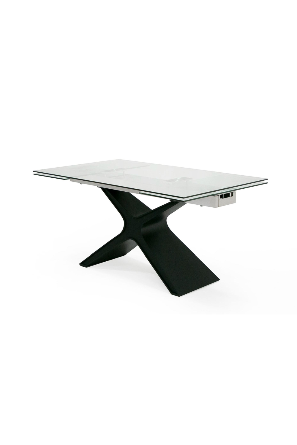 Black Glass Extendable Dining Table | OROA Modern Adler | Oroa.com