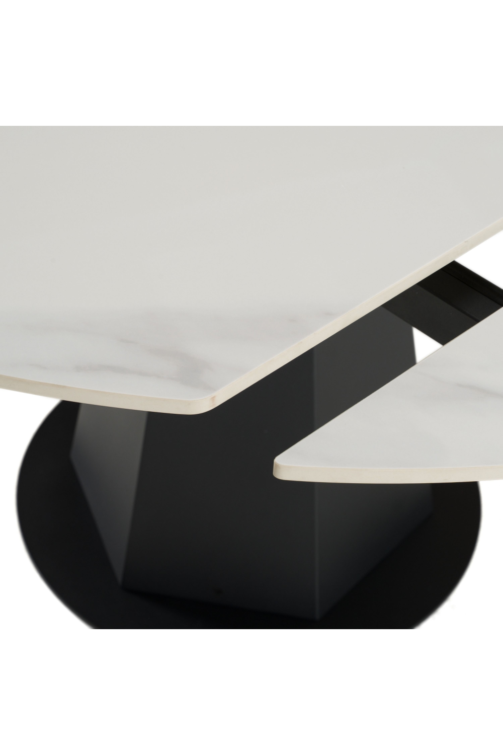 White Ceramic Extendable Dining Table | OROA Modern Barela | Oroa.com