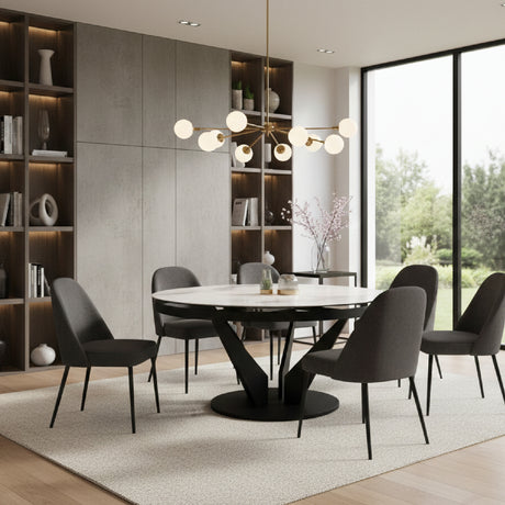 Oval Ceramic Extendable Dining Table | OROA Modern Alberta