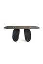Hammered Gray Glass Dining Table | OROA Modern Maxine | Oroa.com