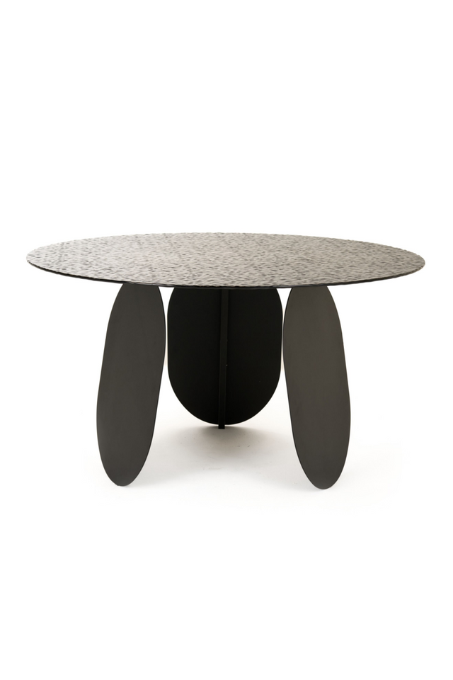 Round Gray Glass Dining Table | OROA Modern Maxine | Oroa.com