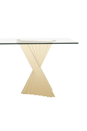Gold Base Glass Dining Table | OROA Modern Buquet | Oroa.com